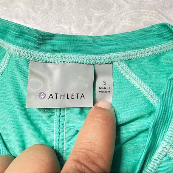 Athleta Teal Sleeveless Half Zip Active Top Size S - Picture 3 of 8